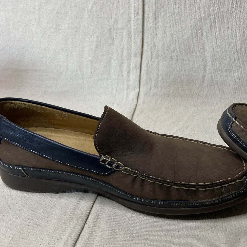 Mephisto Baduard Loafer Shoes Mens 7.5 Brown Nubuck Cool Air Comfort Moc Sip On